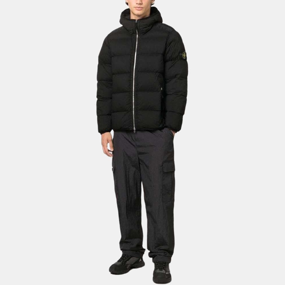 STONE ISLAND Compass Patch Zip Up Hooded Jacket