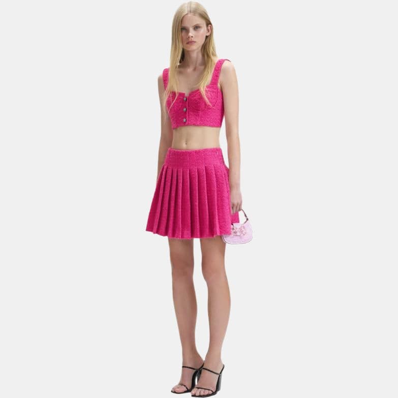 Self Portrait Camisoles Rose Red Crew Neck Moderate Other