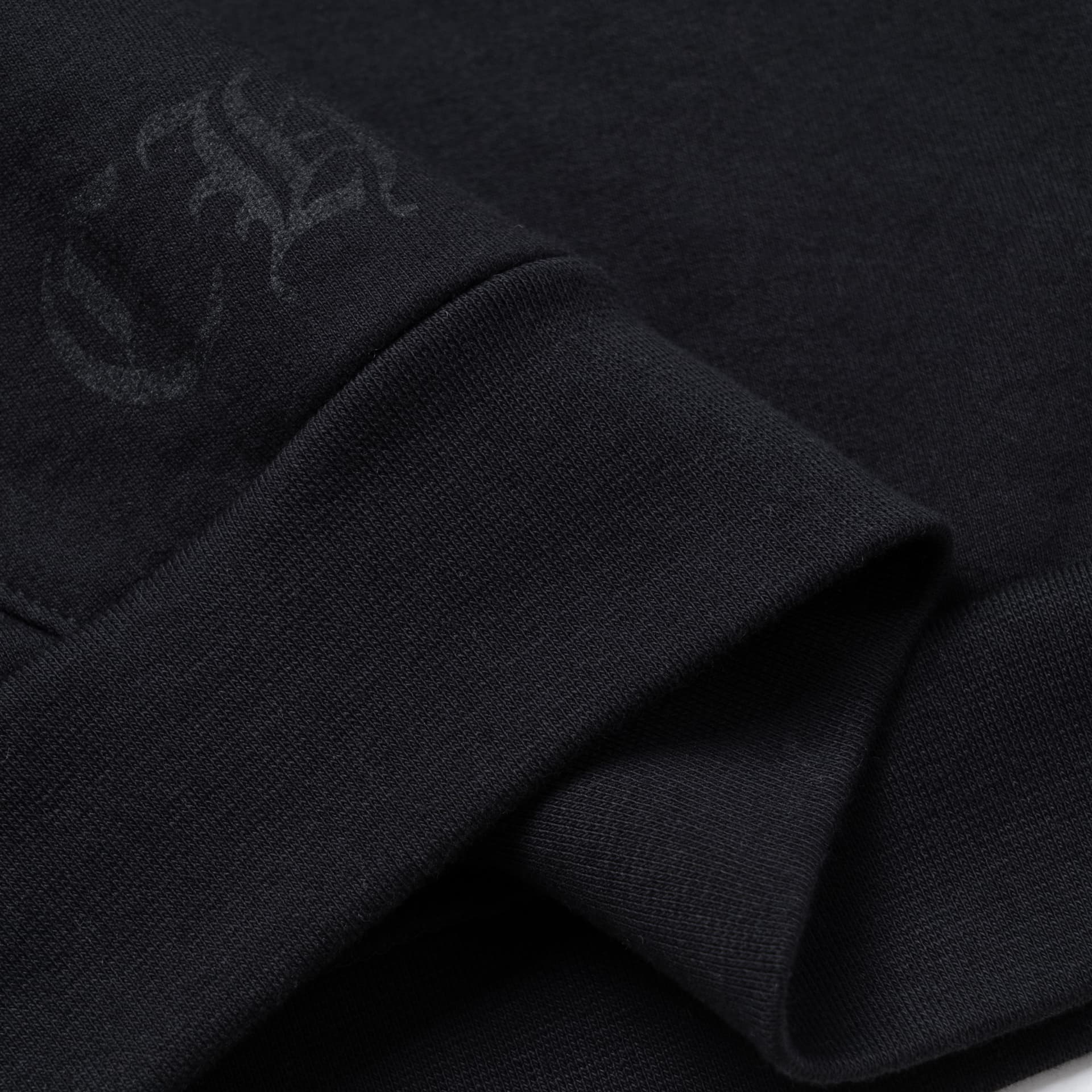 Chrome Hearts Letter Print Fleece Lined Hooded Long Sleeved Sweatshirt
