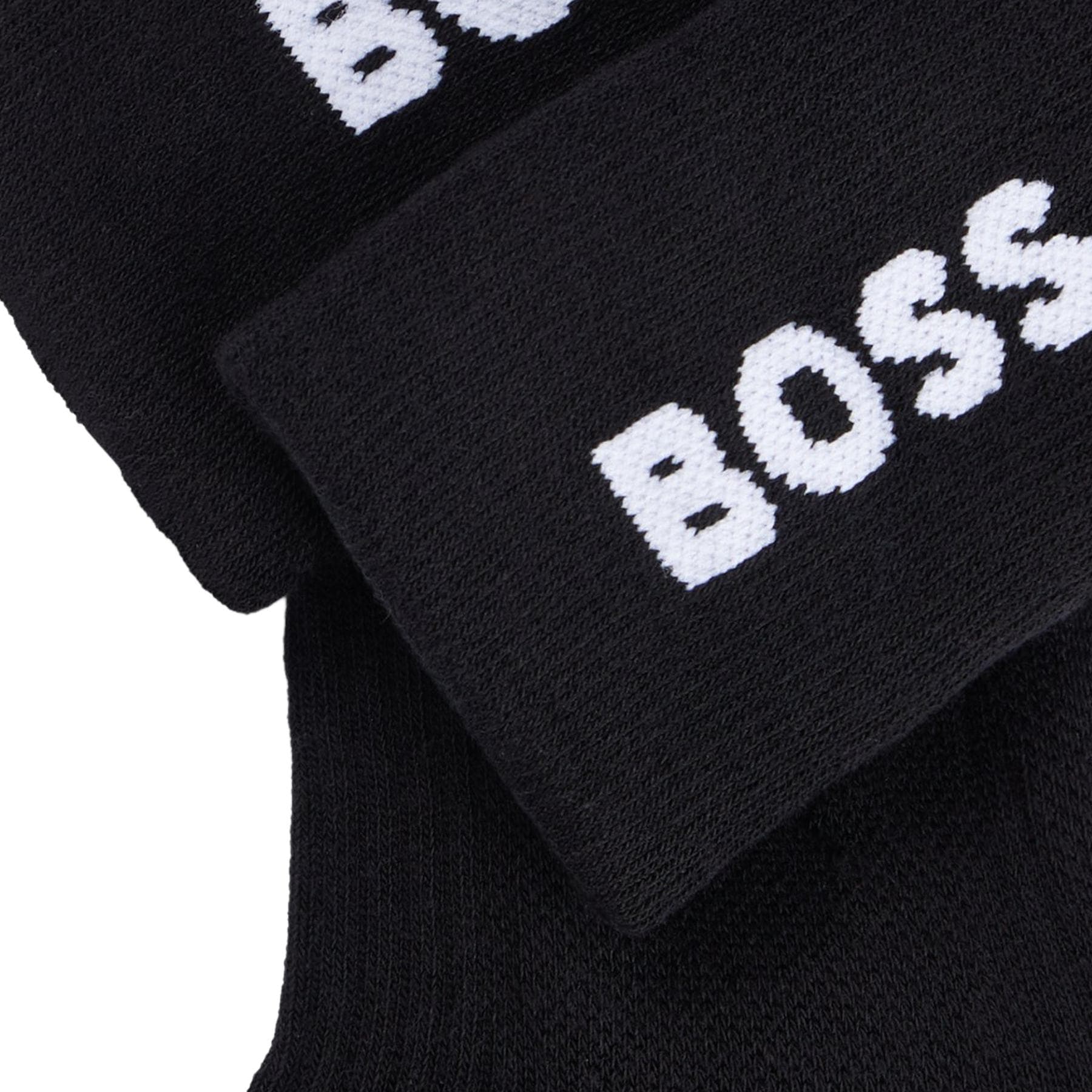 HUGO BOSS Logo Trimmed Regular Length Wristbands Gift Set Sets 1 Pack Black