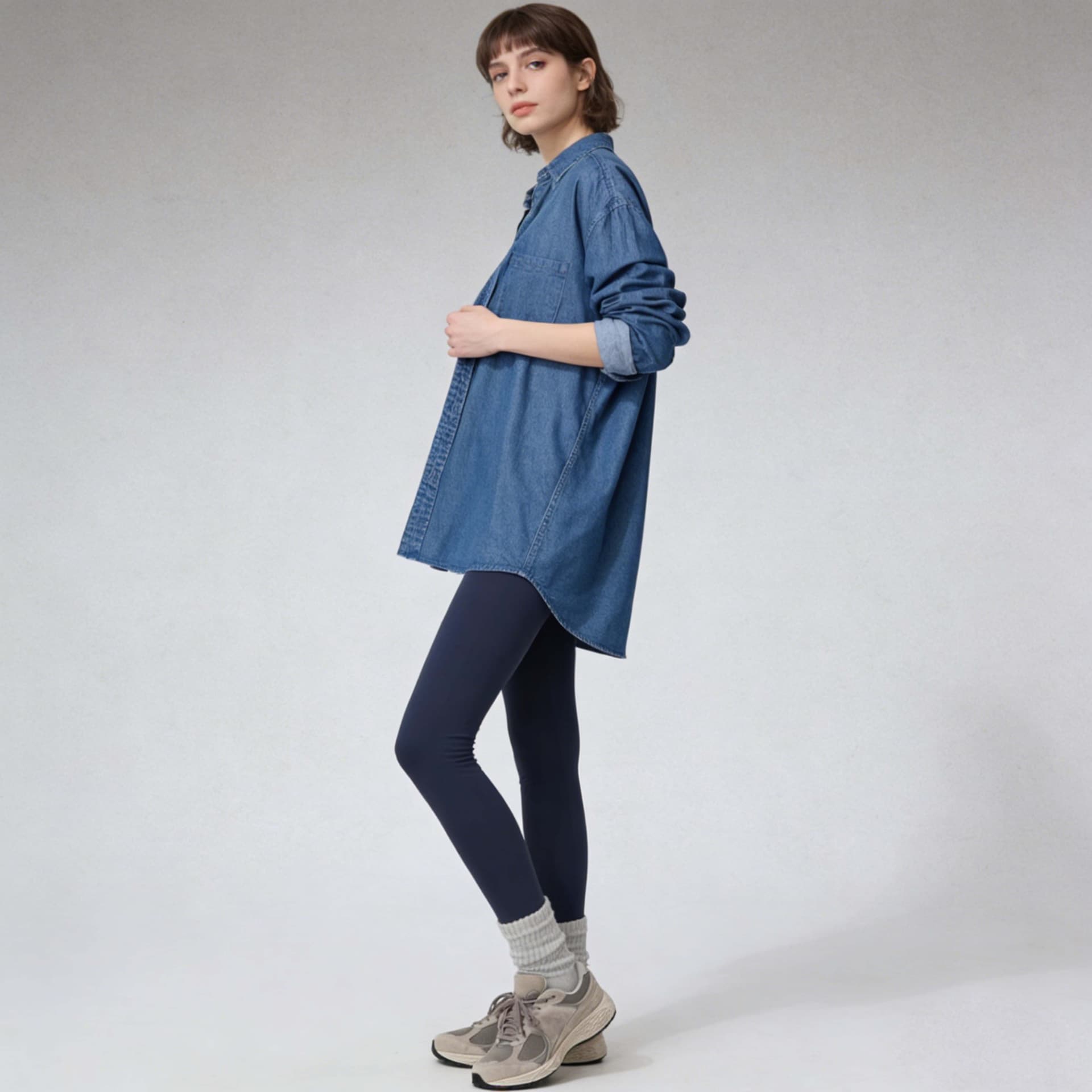 UNIQLO Leggings Blue Moderate