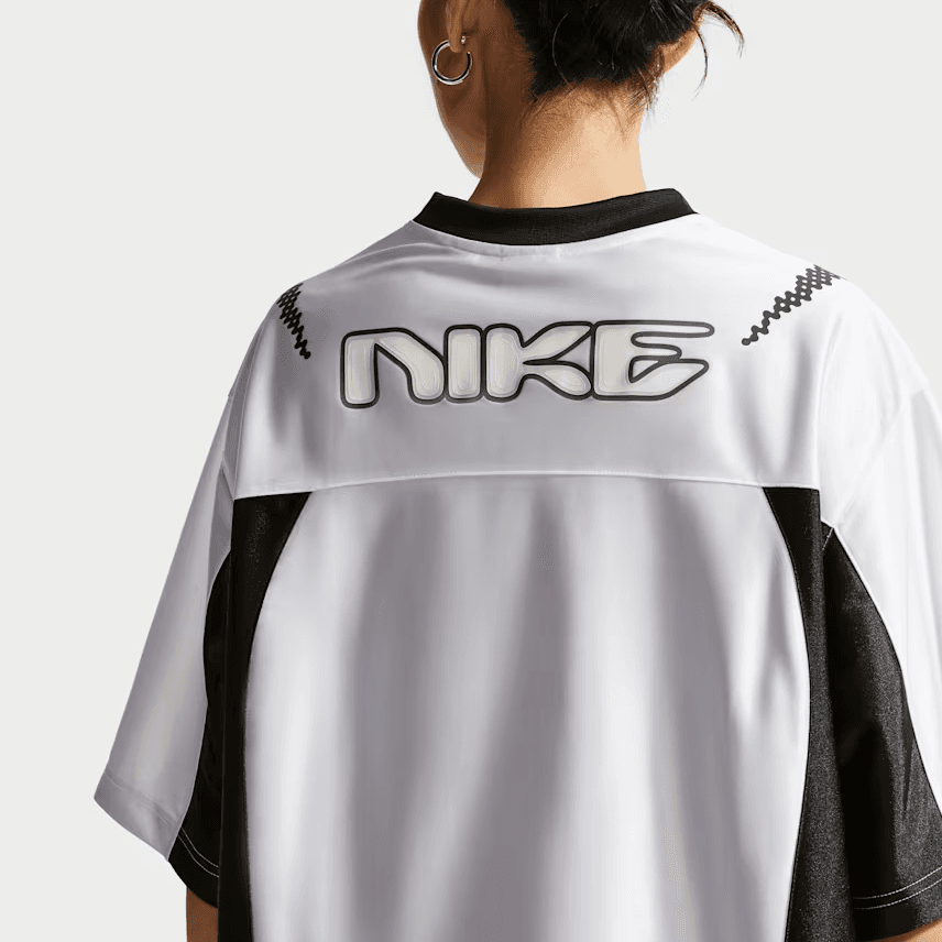 Nike Rugby Jerseys Black White Vneck Moderate