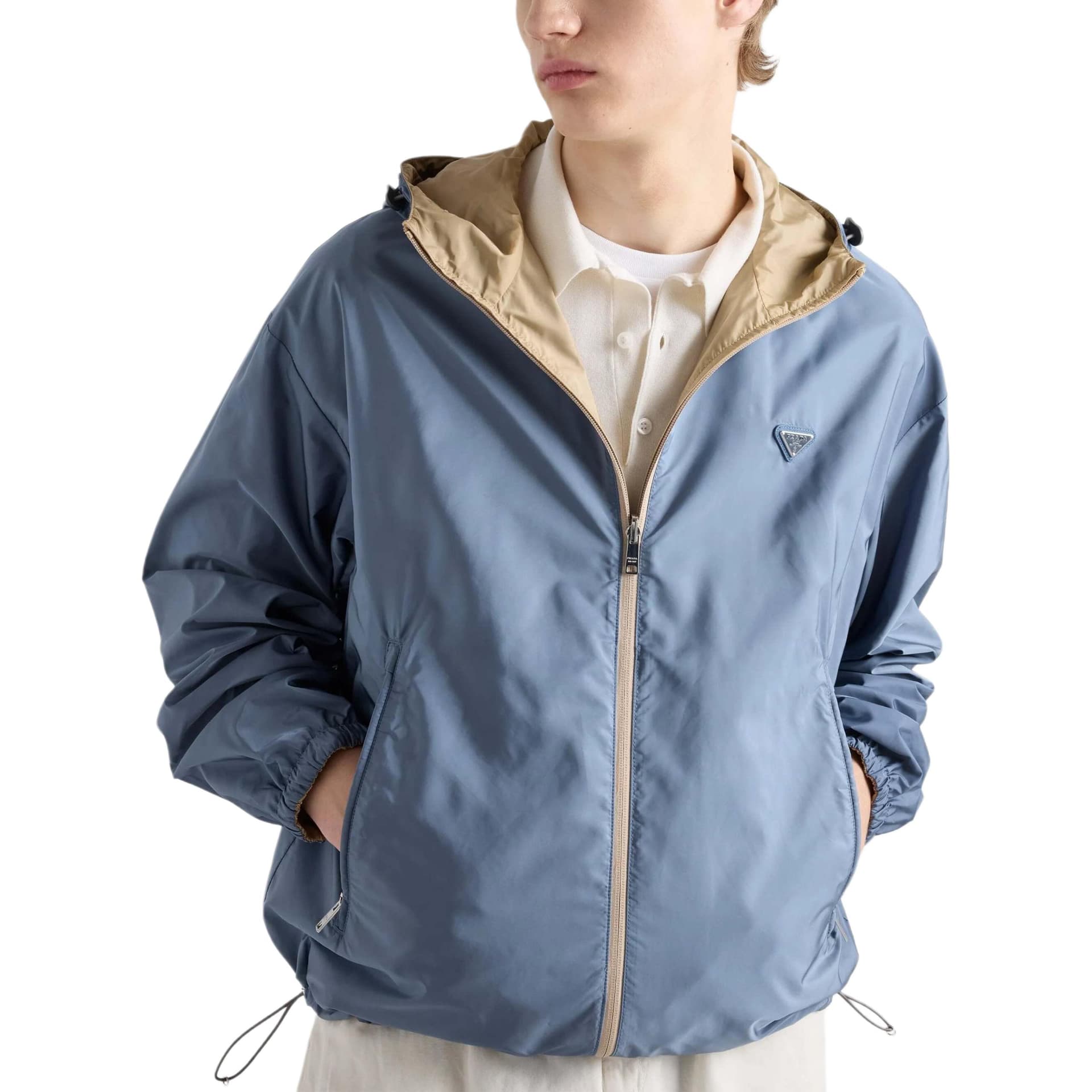 PRADA Jackets Light Umber Hooded (Nondetachable) Moderate Straight Fit