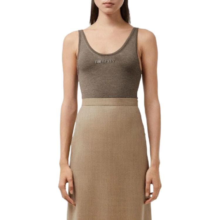 Burberry Bodysuits Brown Crew Neck