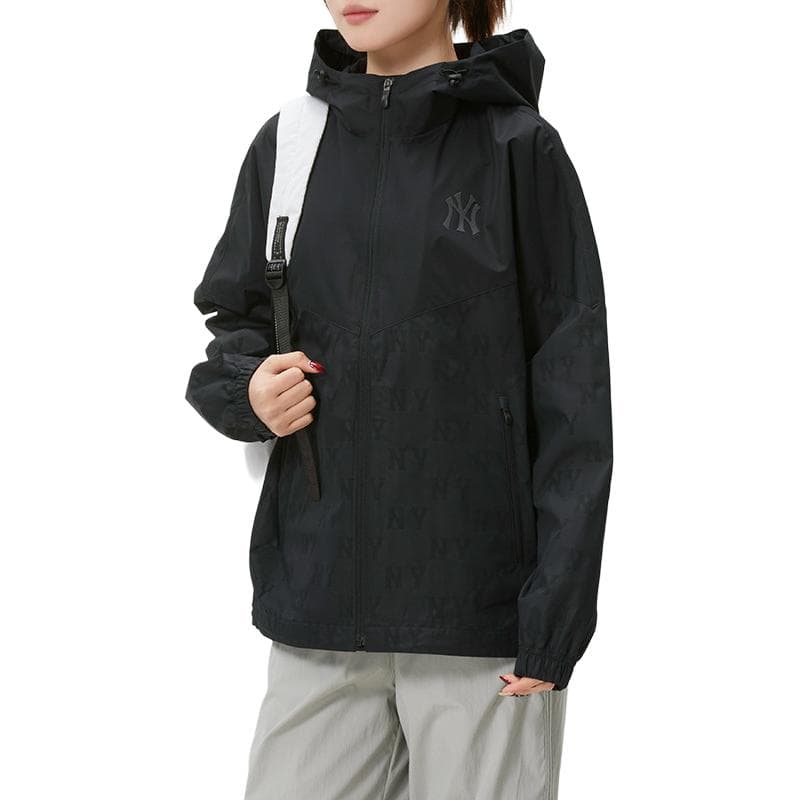MLB Jackets New York Yankees/Black Hooded (Nondetachable) Thin