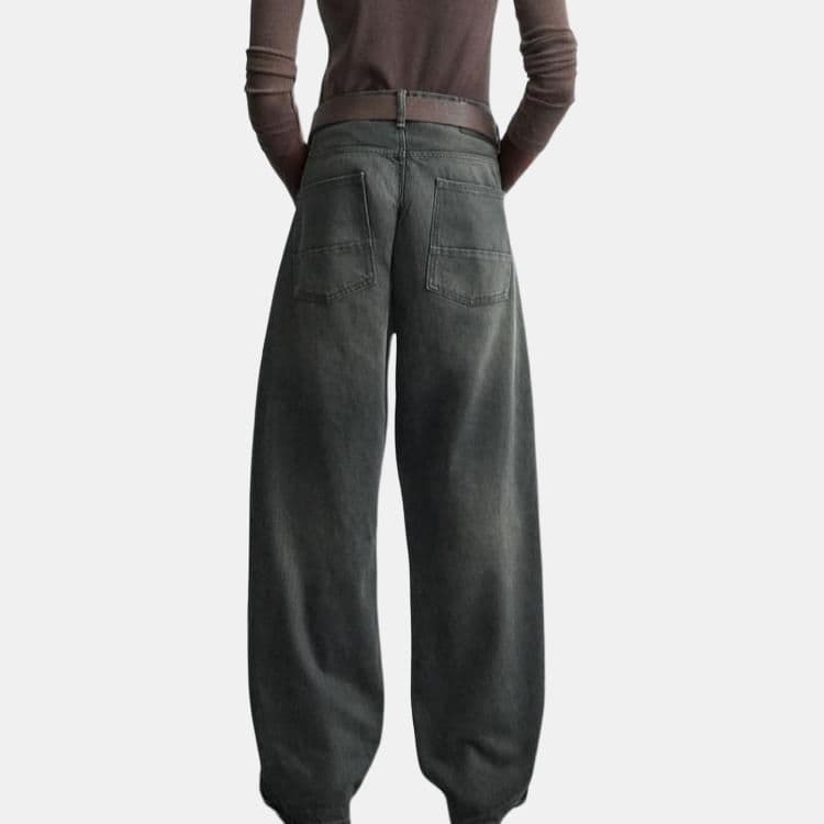 ZARA Jeans Green Moderate Straight Fit