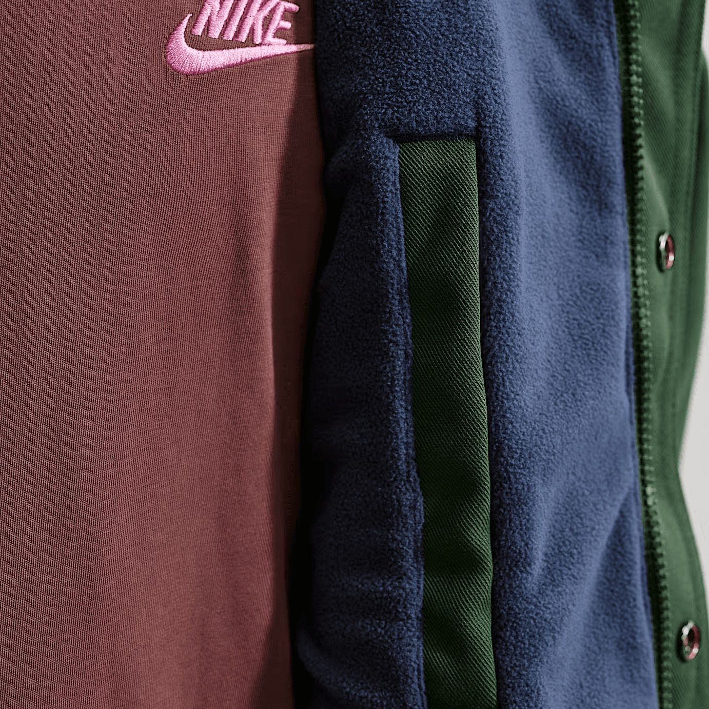 Nike Jackets Fir Green Stand Collar Moderate Other