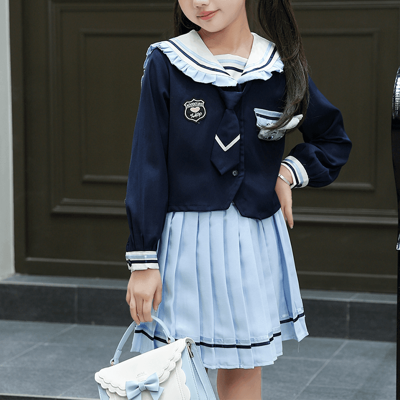 Children Aged 3 7 Years Old Disney Skirt Set SS25 Clothing Sets Navy Blue