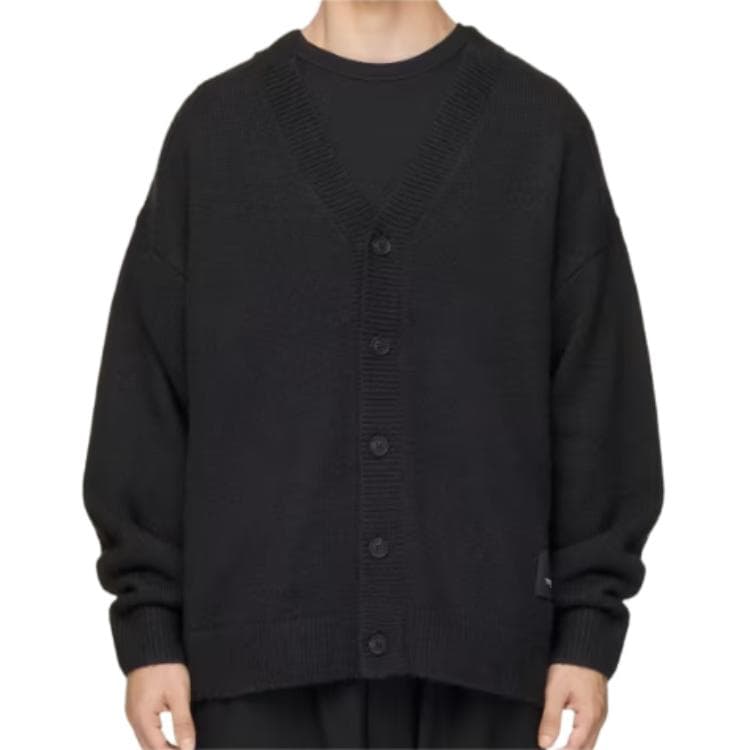 Y3 Knitwear Black Vneck Moderate Straight Fit