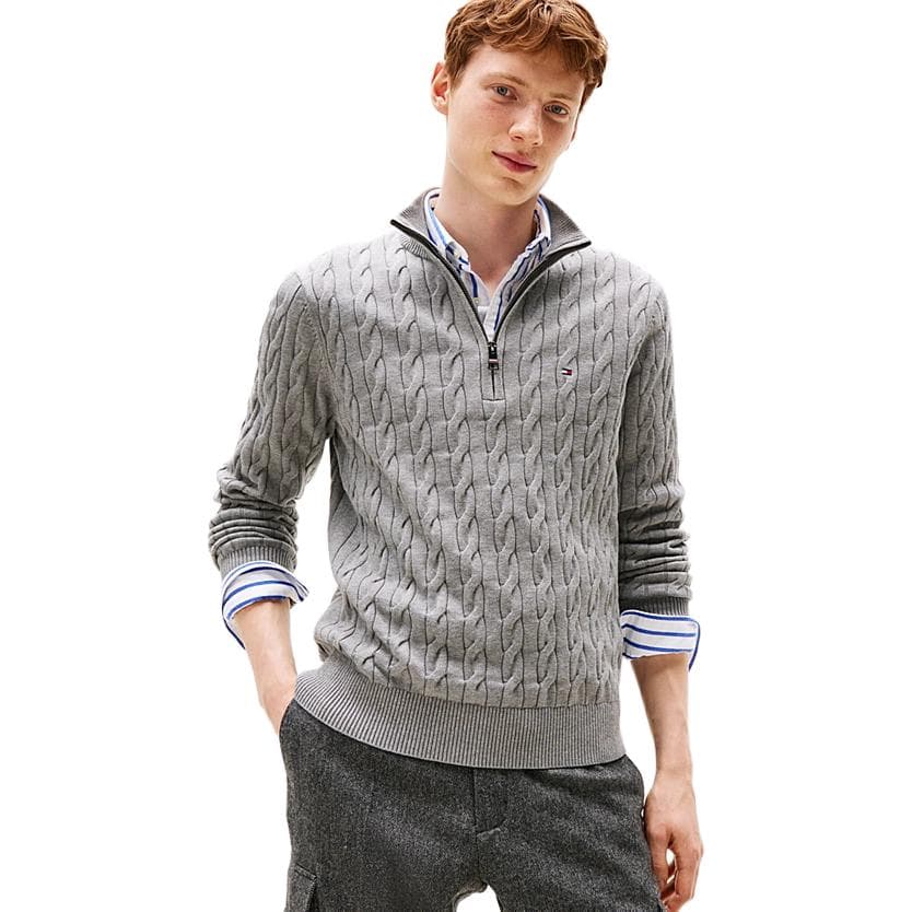 Tommy Hilfiger Sweaters Light Gray HalfTurtleneck Moderate Straight Fit
