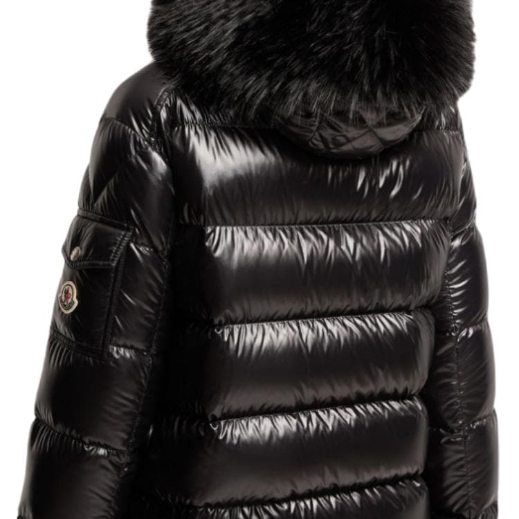 Moncler Down Jackets Black Hooded (Detachable)