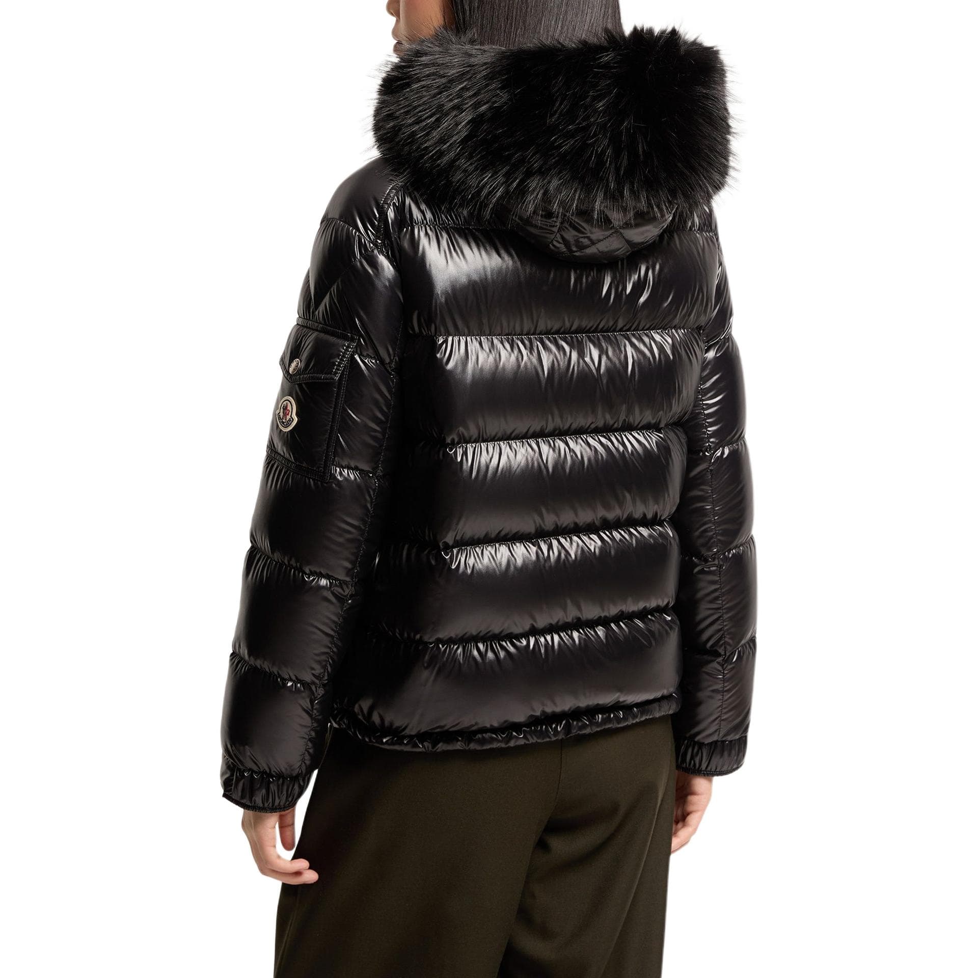 Moncler Down Jackets Black Hooded (Detachable)