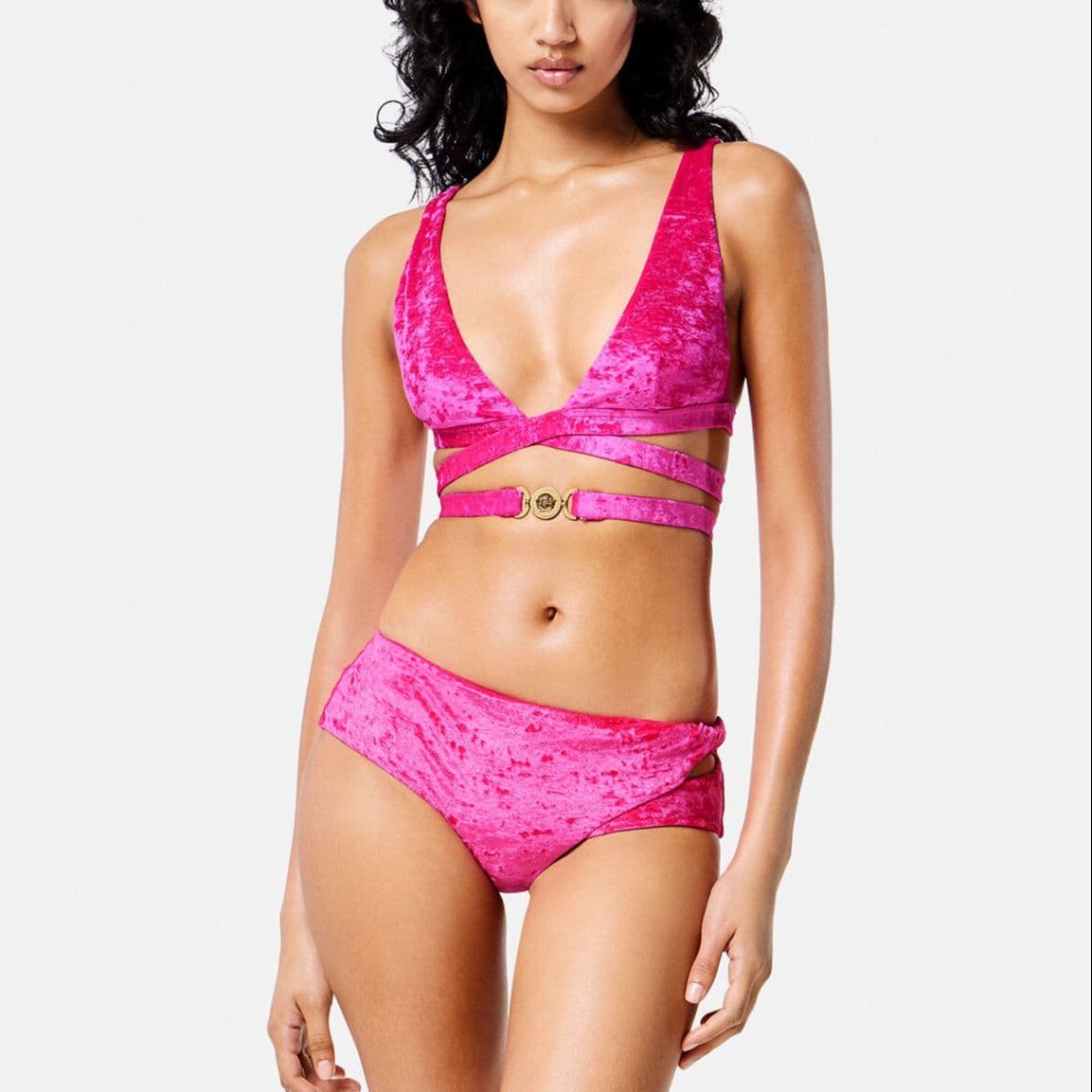 VERSACE Medusa Charm Strapped Bikini