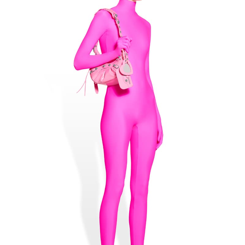 Balenciaga Le Cagole Shoulder Bag Xs Pink Patent