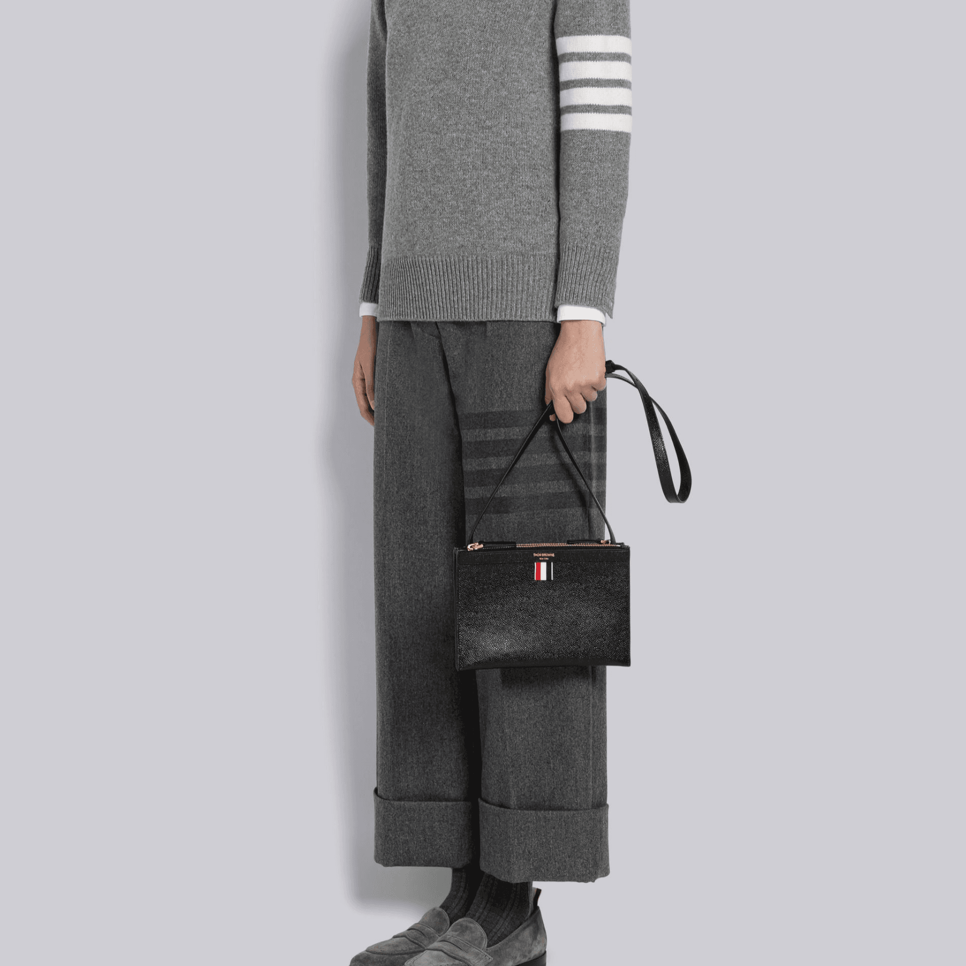 THOM BROWNE 4 Bar Detailed Crossbody Bag