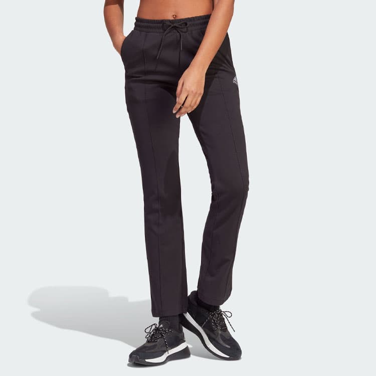 Adidas Knitted Sweatpants Black Moderate Flared