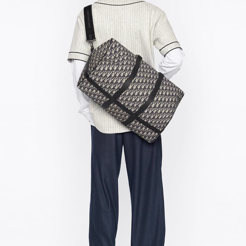 DIOR Embroidery Monogram All over Print Detachable Strap Travel Bag, Shoulder Bag, Crossbody Bag, Handbag Regular