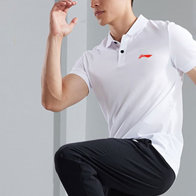 LiNing Polo Shirts White Moderate