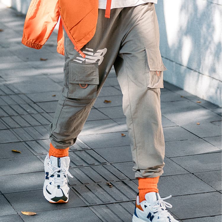 New Balance Knitted Sweatpants Khaki Moderate Straight Fit