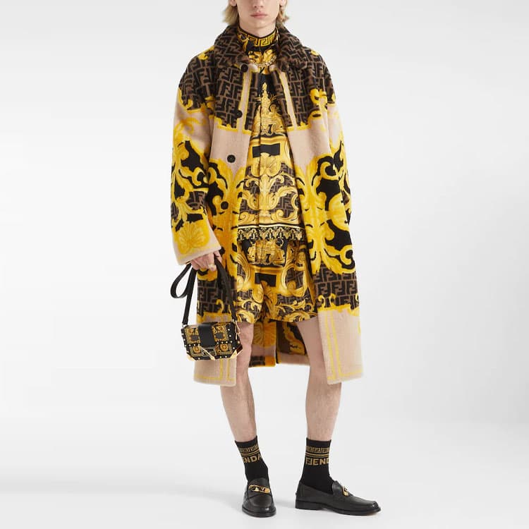 FENDI X VERSACE FENDI X VERSACE Furs Multicolor Lapel Moderate