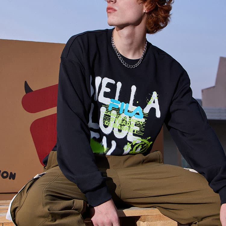 FILA FUSION Sweatshirt Pitch Black