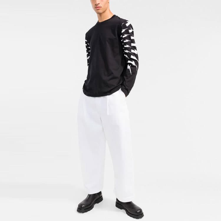 Neil Barrett TShirts Black Crew Neck Moderate Straight Fit