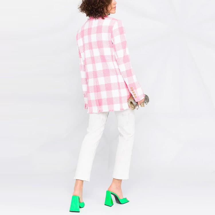 BALMAIN FW21 Business Suit Coat Pink