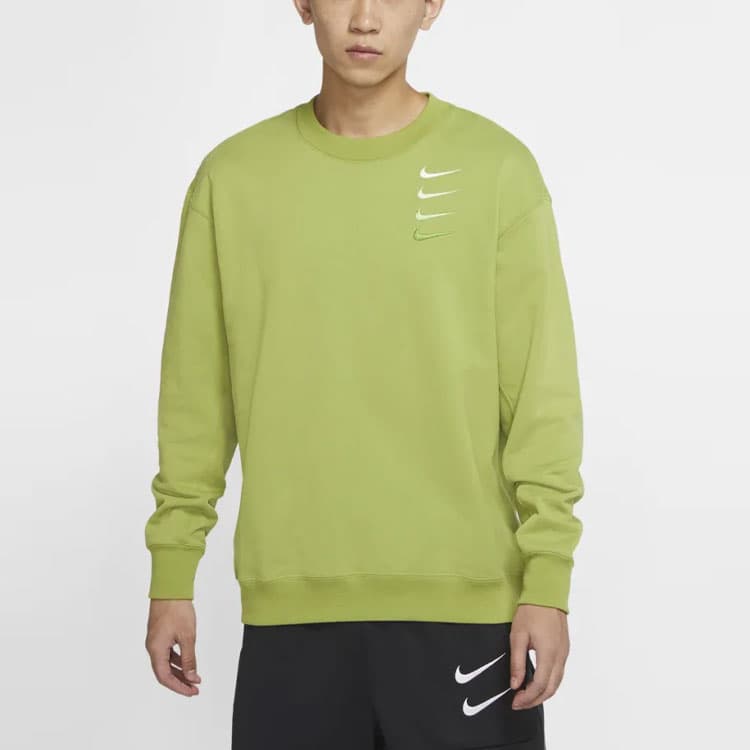 Nike Sweatshirts Pear Green Crew Neck Moderate Regular