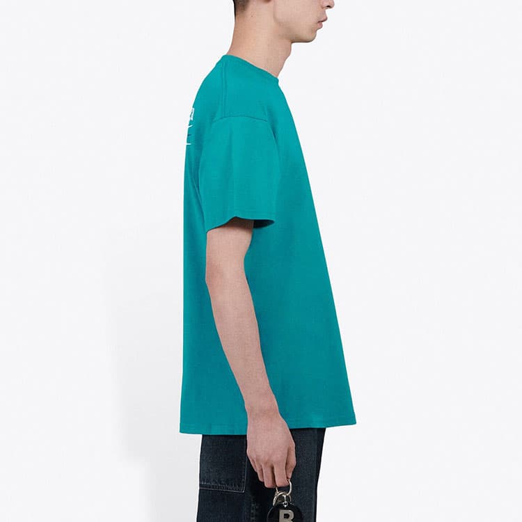 Balenciaga T Shirt Regular Fit Lake Green
