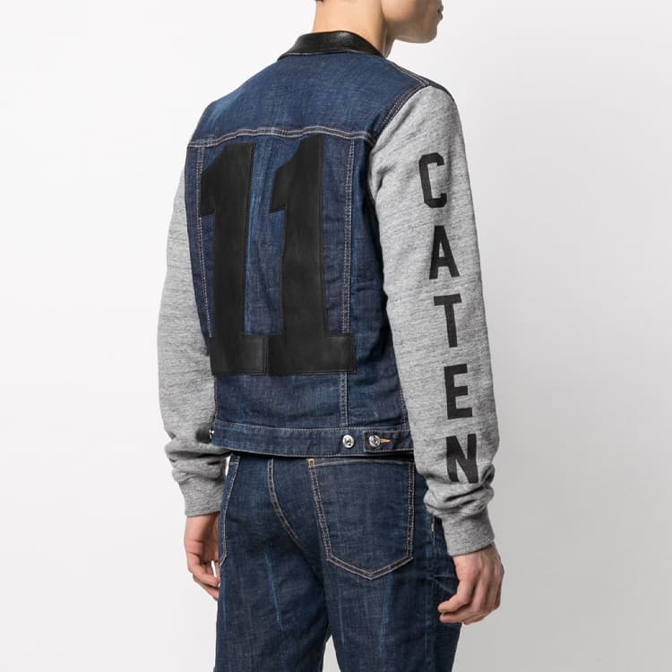 DSQUARED 2 Denim Jackets Blue Lapel Moderate Other