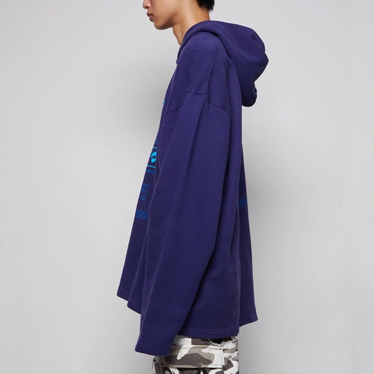 Balenciaga Dry Cleaning Logo Hoodie Blue