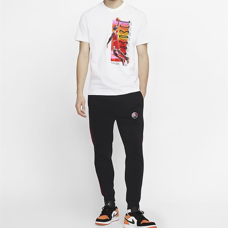 Jordan TShirts White Crew Neck Moderate Straight Fit