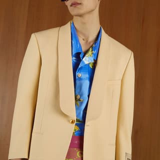 GUCCI Logo Patch SingleBreasted Blazer