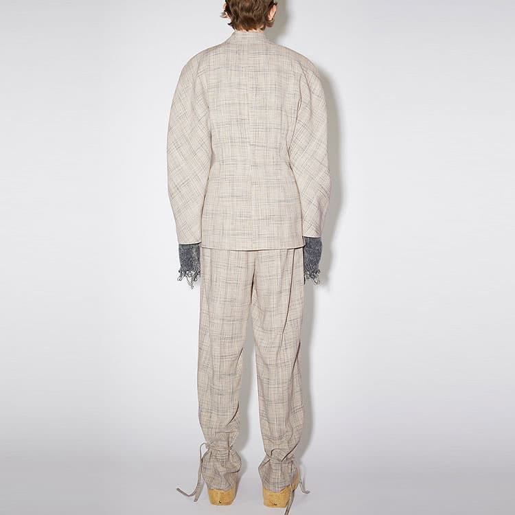 Acne Studios Blazers Beige Yellow Suit Collar Moderate