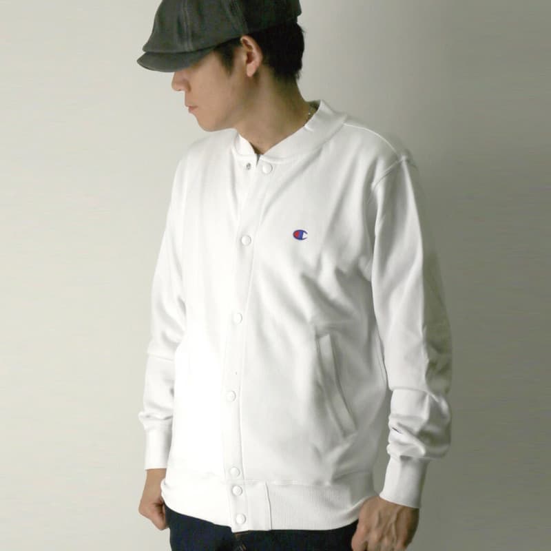 Champion Baseball Jacket Japan Version White
