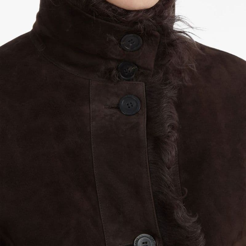 Ferragamo reversible shearling singlebreasted coat