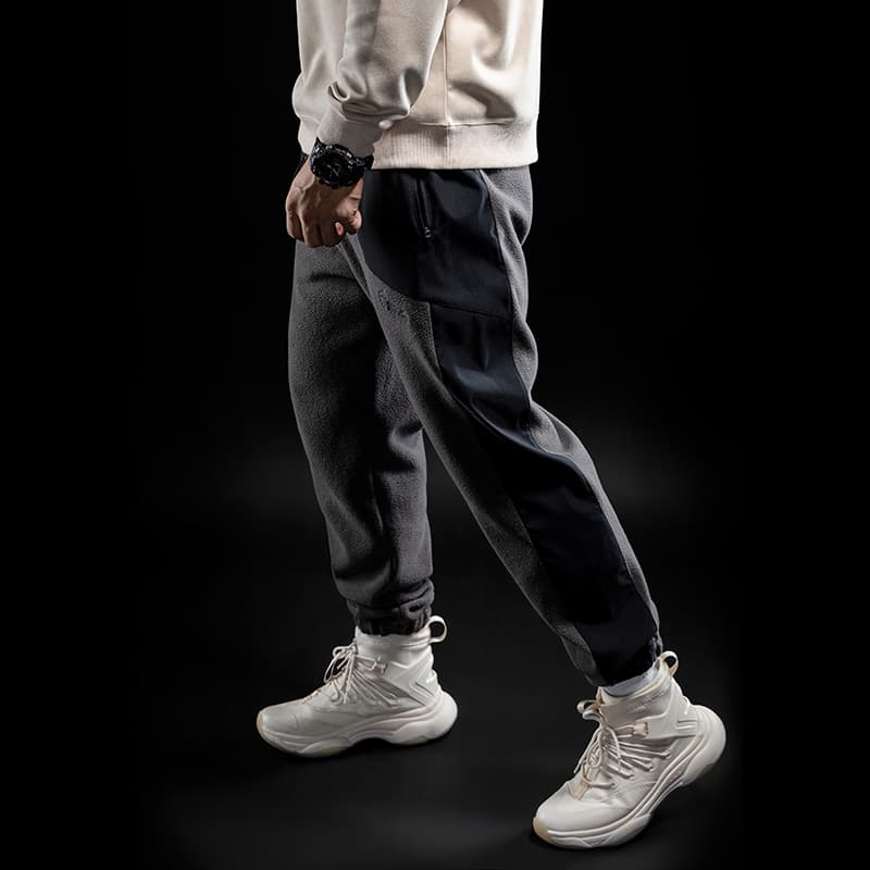 Monster Guardians Cuffed Thickened Sweatpants Dark Gray