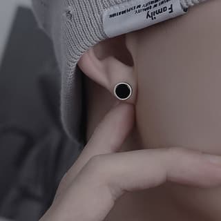 MAGICPOLE 925 Sterling Silver Stud Earrings Silver