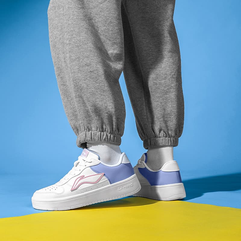 LiNing Sports Life Collection Skate Lowtop Light Iris White