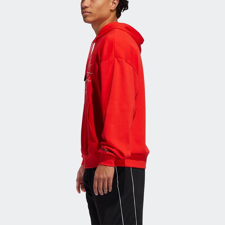 Adidas Sweatshirts Bright Pink Red Hooded Moderate Regular