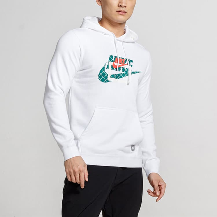 Nike Sweatshirts White Hooded Moderate Straight Fit