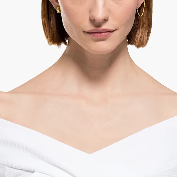 Swarovski Time Earrings White
