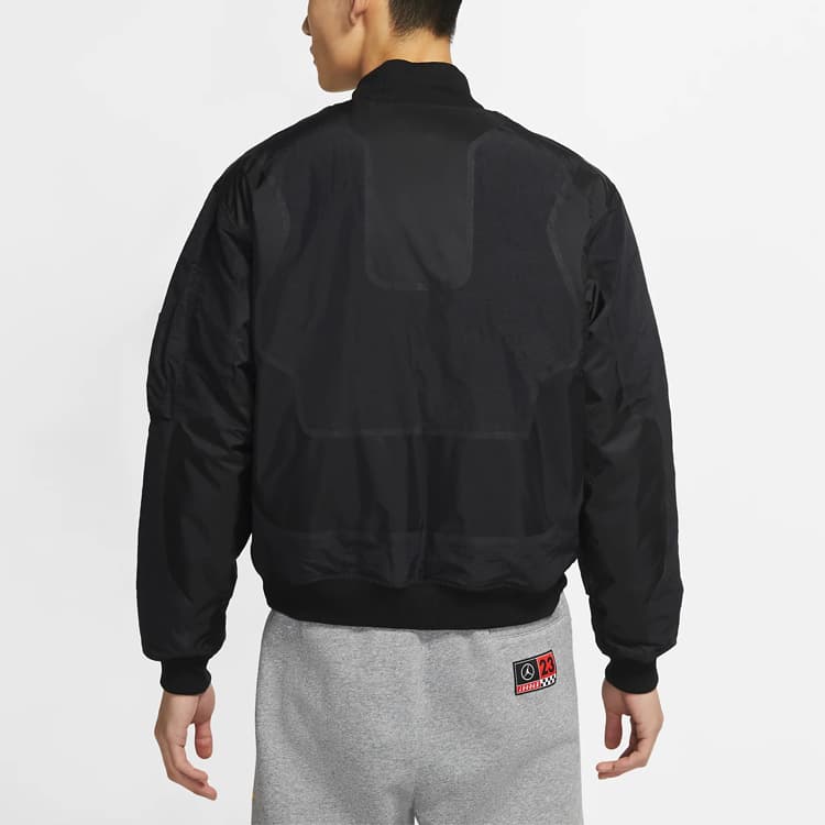 Jordan Jackets Black Baseball Collar Moderate Pilot