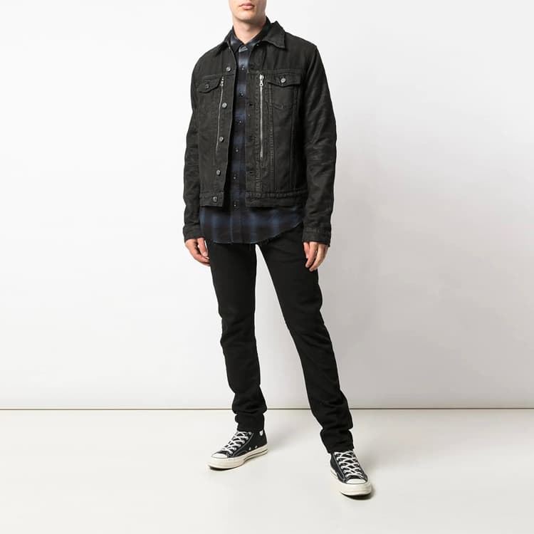AMIRI Denim Jackets Black Lapel Moderate