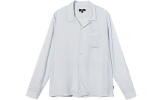 Stussy Shirts Light Gray Lapel Moderate Other