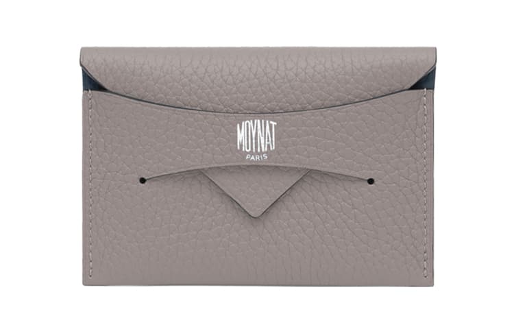 Moynat Cow Passport Holder Dove Gray/Deep Sea Blue Basic Set (Bag+Dust Bag)