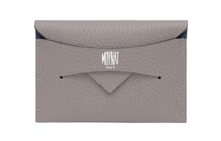 Moynat Cow Passport Holder Dove Gray/Deep Sea Blue