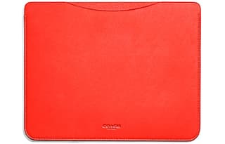 COACH Tablet Calfskin Briefcase Large Orange Red
