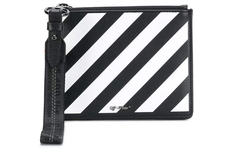 OFF WHITE Pochette Clutch Regular Black & White