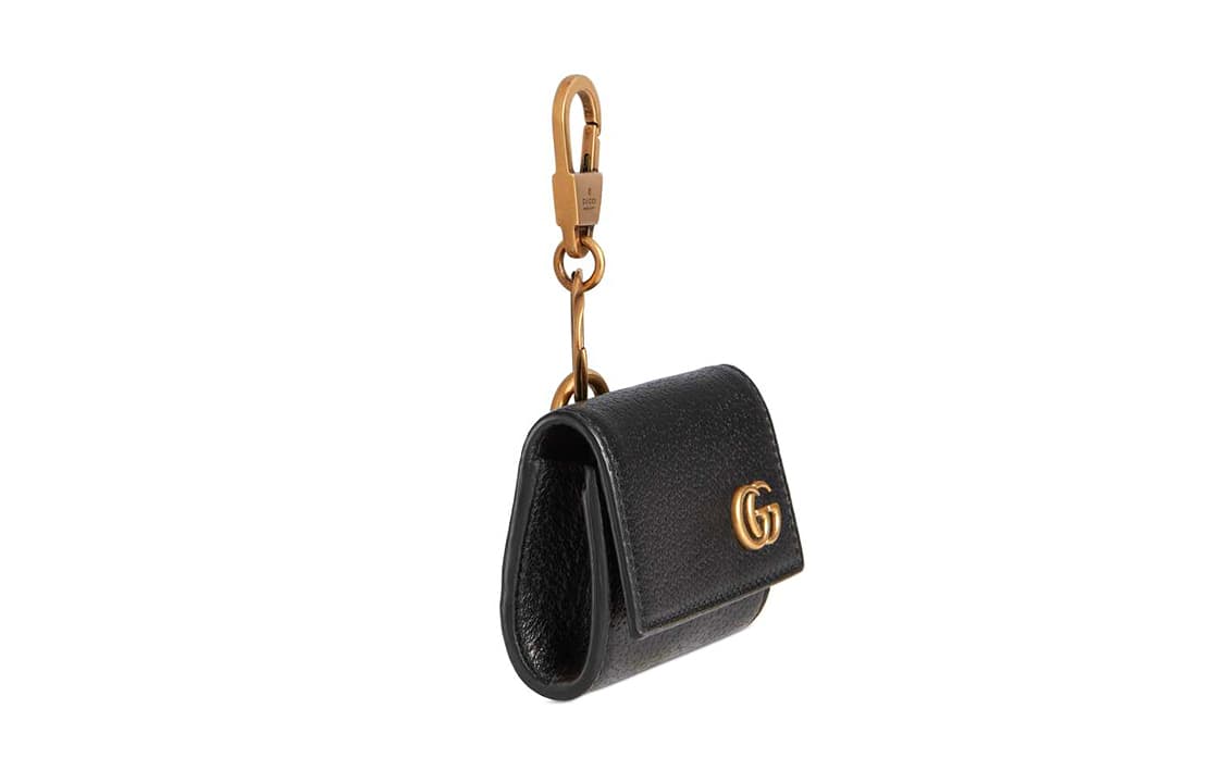 GUCCI GG Marmont AirPods Protective Cover, Pendant Earphone Case Black